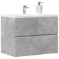 Mobile Lavabo 90X38,5X45 Cm In Legno Multistrato Grigio Cemento