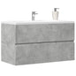 Mobile Lavabo 90X38,5X45 Cm In Legno Multistrato Grigio Cemento