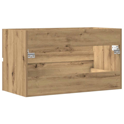 Mobile Pensile Bagno Rovere Artigianale 80X38,5X45Cm Truciolato Artisian Oak