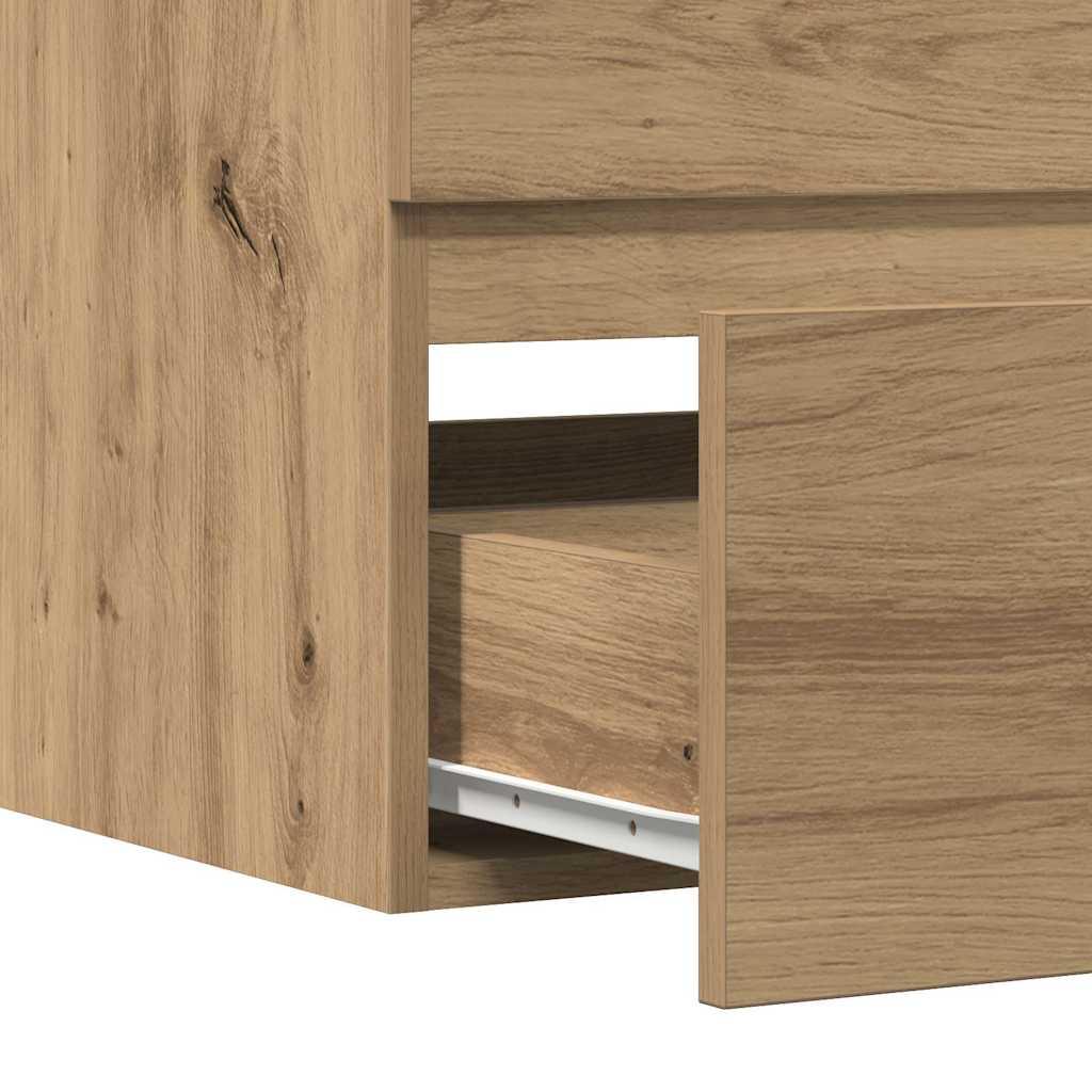 Mobile Pensile Bagno Rovere Artigianale 80X38,5X45Cm Truciolato Artisian Oak
