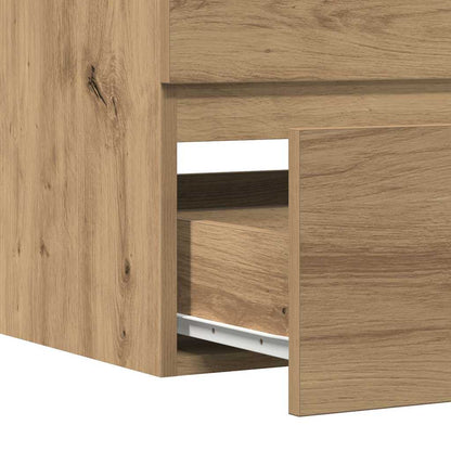 Mobile Pensile Bagno Rovere Artigianale 80X38,5X45Cm Truciolato Artisian Oak