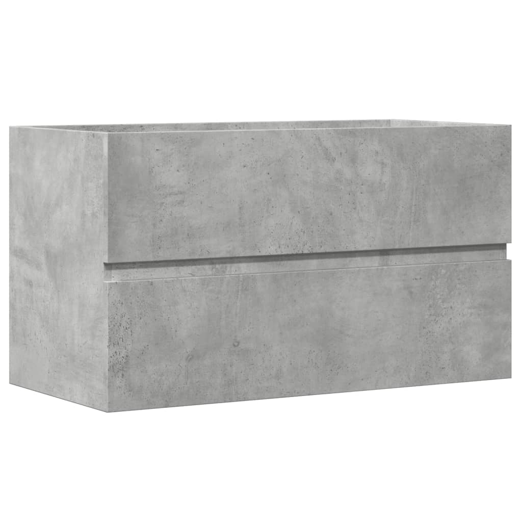 Mobile Lavabo 90X38,5X45 Cm In Legno Multistrato Grigio Cemento