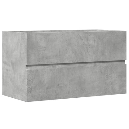 Mobile Lavabo 90X38,5X45 Cm In Legno Multistrato Grigio Cemento