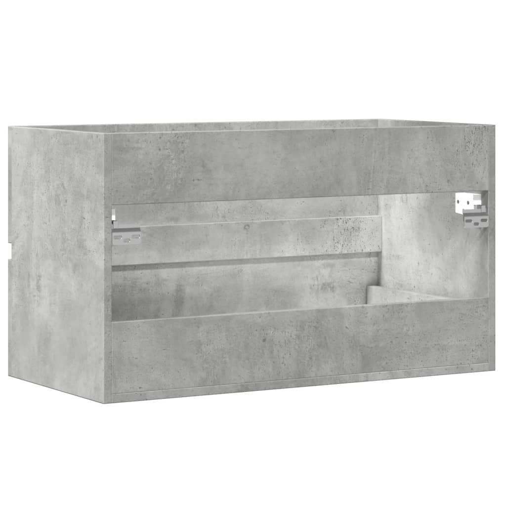 Mobile Lavabo 90X38,5X45 Cm In Legno Multistrato Grigio Cemento