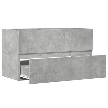 Mobile Lavabo 90X38,5X45 Cm In Legno Multistrato Grigio Cemento