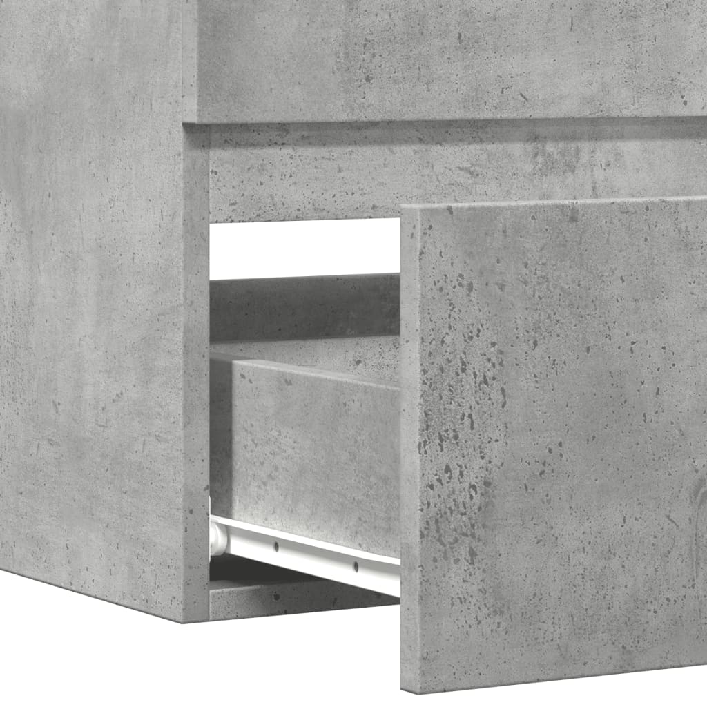 Mobile Lavabo 90X38,5X45 Cm In Legno Multistrato Grigio Cemento
