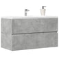Mobile Lavabo 90X38,5X45 Cm In Legno Multistrato Grigio Cemento