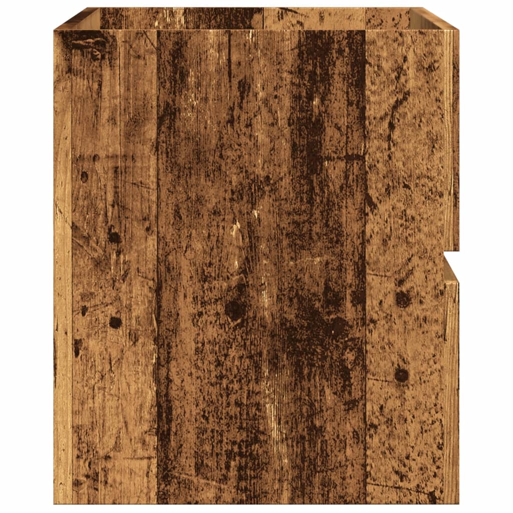 Mobile Lavabo 90X38,5X45 Cm In Truciolato Legno Antico