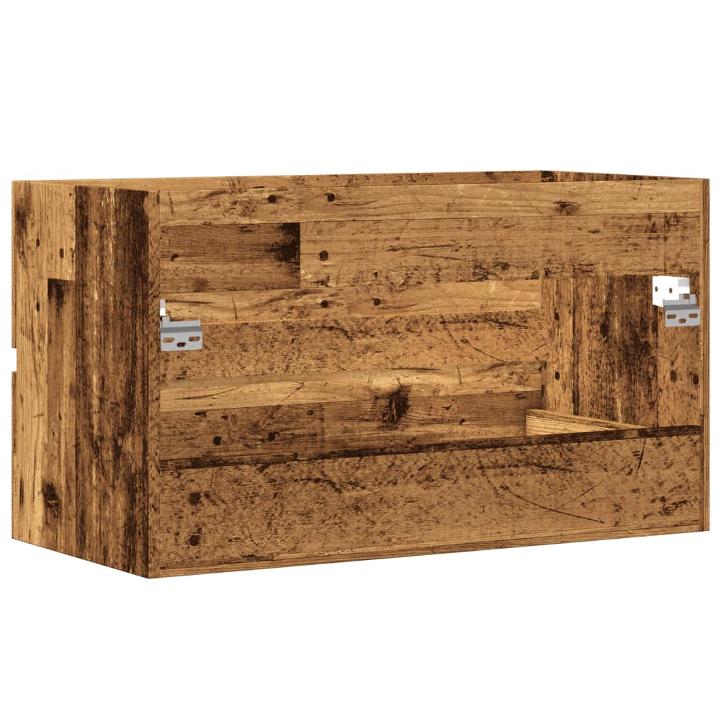 Mobile Lavabo 90X38,5X45 Cm In Truciolato Legno Antico