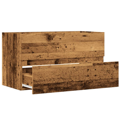 Mobile Lavabo 90X38,5X45 Cm In Truciolato Legno Antico
