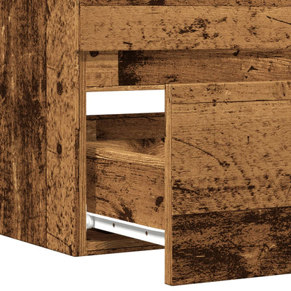 Mobile Lavabo 90X38,5X45 Cm In Truciolato Legno Antico