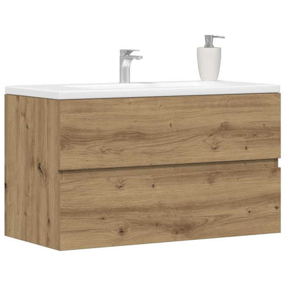 Mobile Pensile Bagno Rovere Artigianale 80X38,5X45Cm Truciolato Artisian Oak