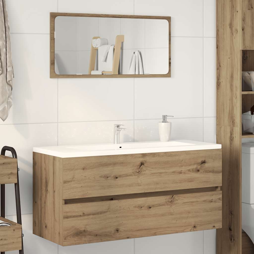 Mobile Lavabo Bagno Artigianale 41X38,5X45 Cm In Truciolato Rovere Artigianale