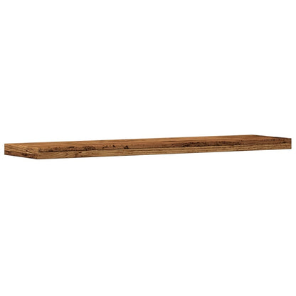 Mensole A Parete 4 Pz Legno Antico 40X10X1,5 Cm In Truciolato