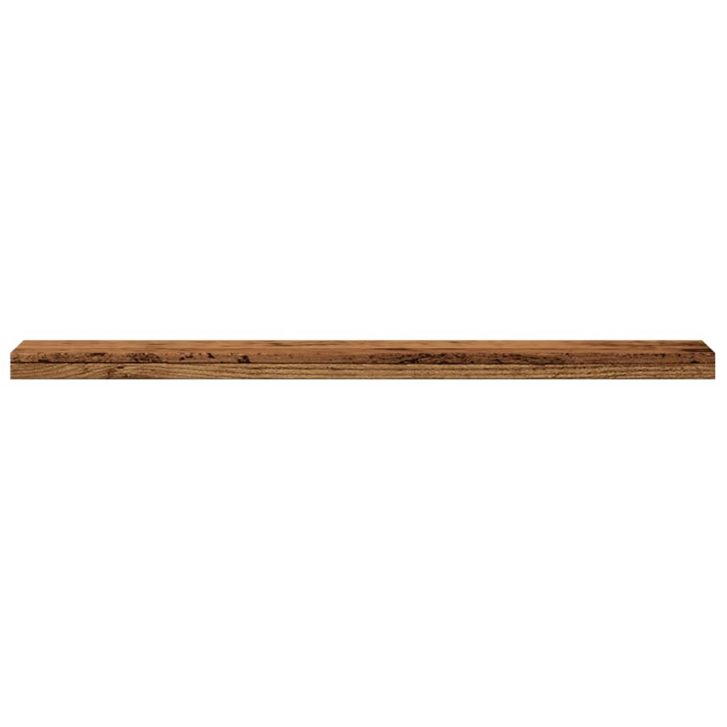 Mensole A Parete 4 Pz Legno Antico 40X10X1,5 Cm In Truciolato
