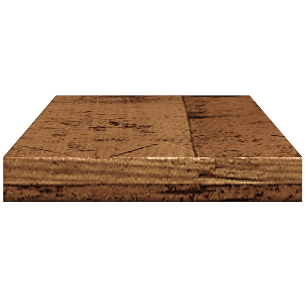 Mensole A Parete 4 Pz Legno Antico 40X10X1,5 Cm In Truciolato