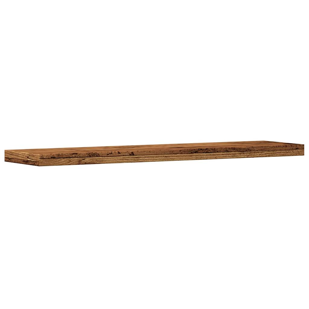 Mensole A Parete 4 Pz Legno Antico 40X20X1,5 Cm In Truciolato