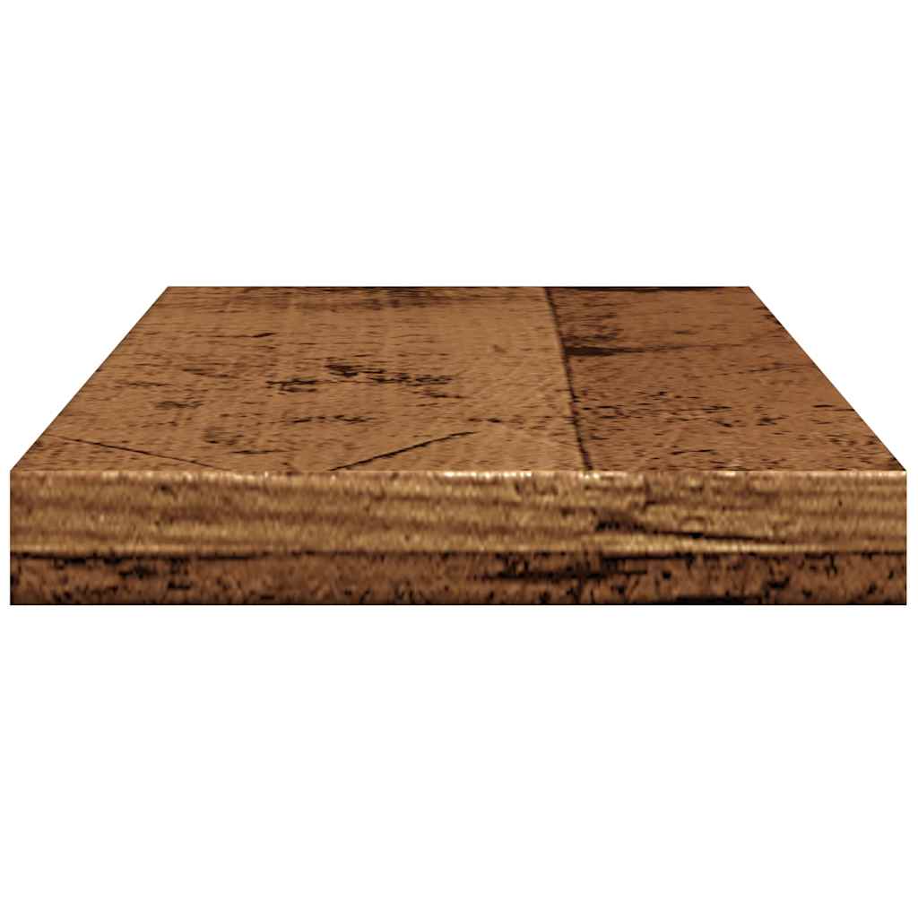 Mensole A Parete 4 Pz Legno Antico 40X20X1,5 Cm In Truciolato
