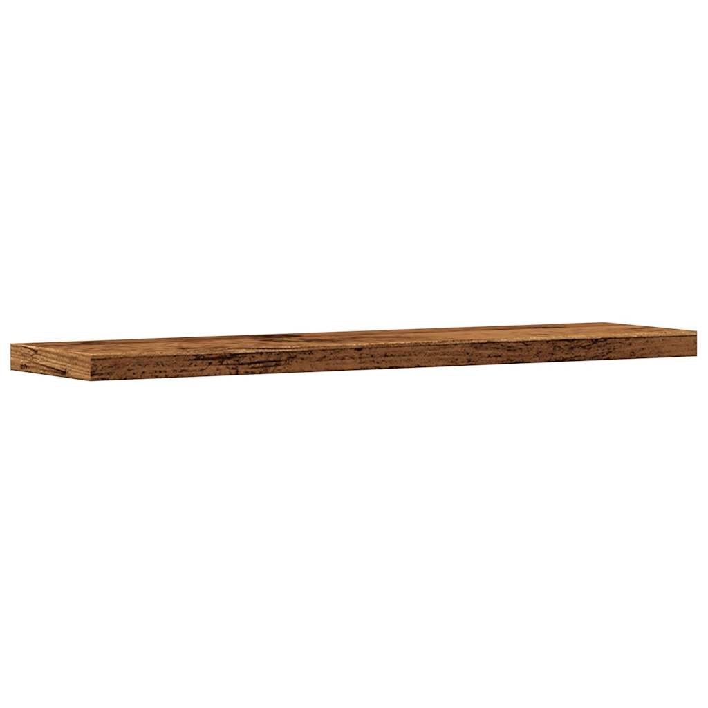 Mensole A Parete 4 Pz Legno Antico 40X20X1,5 Cm In Truciolato