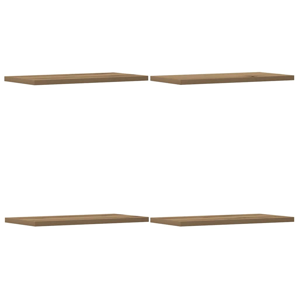 Mensole Parete 4Pz Rovere Artigianale 40X20X1,5Cm In Truciolato