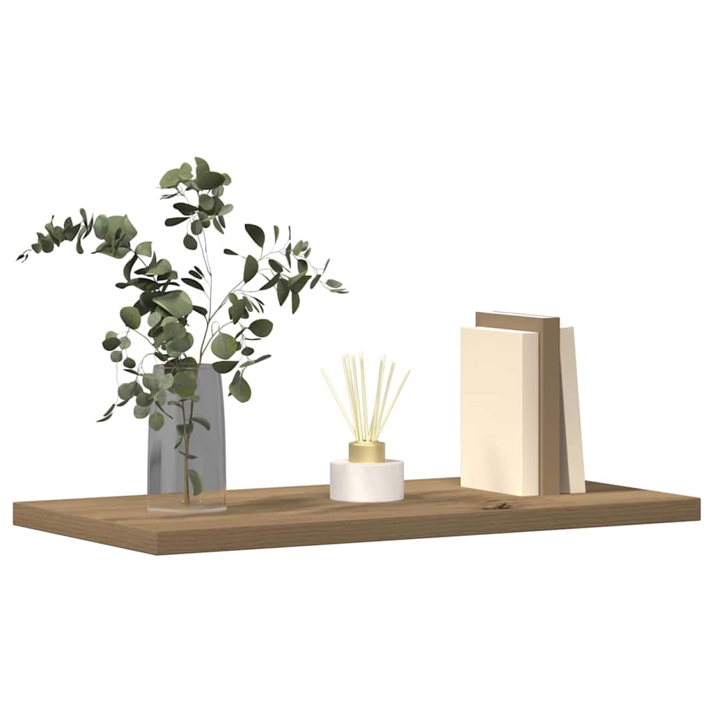 Mensole Parete 4Pz Rovere Artigianale 40X20X1,5Cm In Truciolato