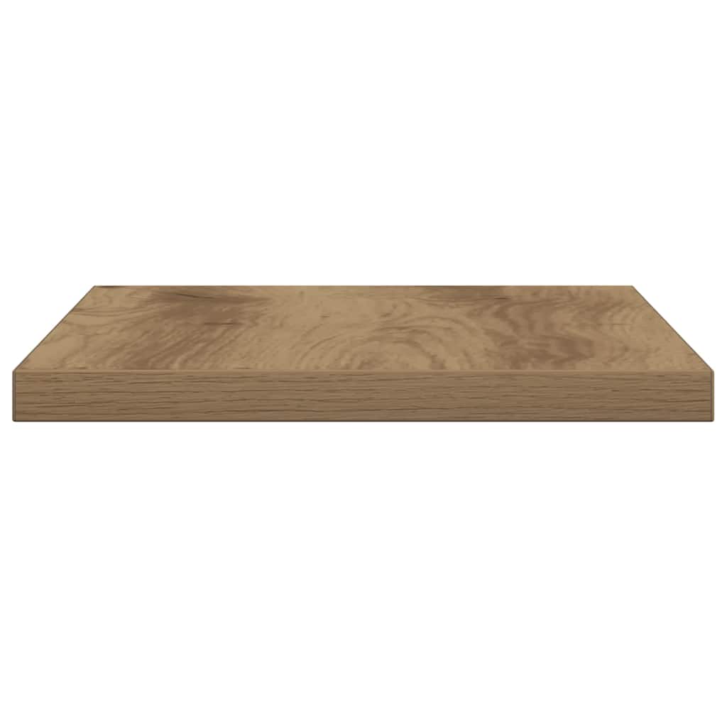 Mensole Parete 4Pz Rovere Artigianale 40X20X1,5Cm In Truciolato