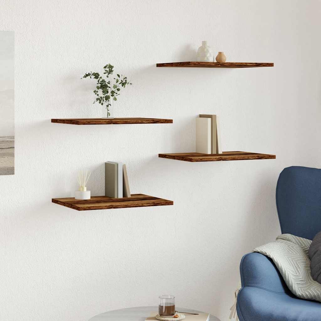 Ripiani Per Libreria 4Pz Legno 40X30X1,5Cm In Legno Multistrato