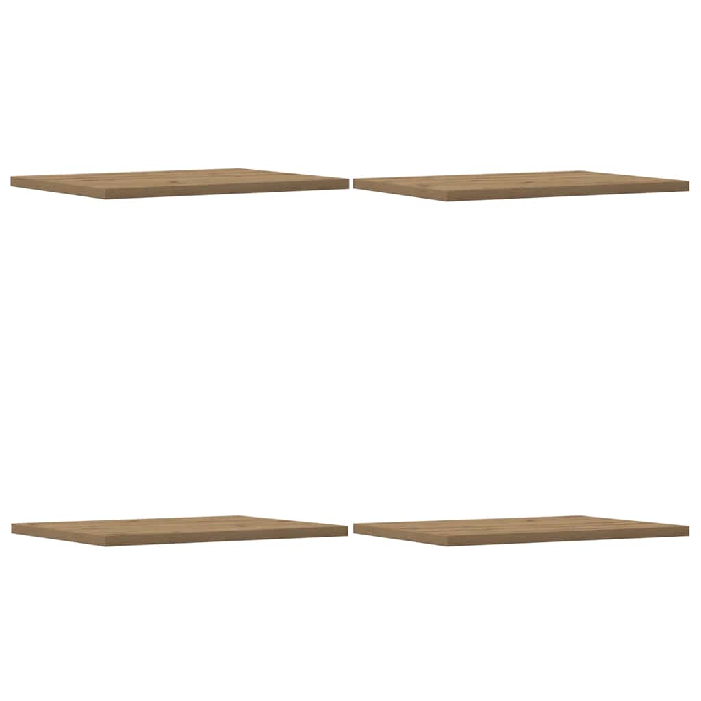 Ripiani Per Libreria 4 Pz Rovere 60X10X1,5 Cm Legno Multistrato