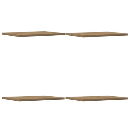 Ripiani Per Libreria 4 Pz Rovere 60X10X1,5 Cm Legno Multistrato