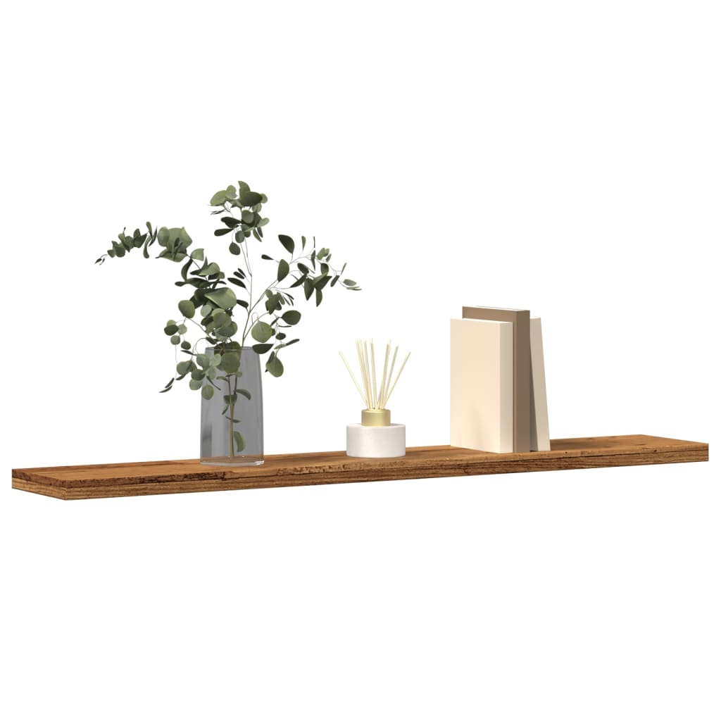 Ripiani Libreria 4 Pz Legno Vecchio 60X10X1,5 Cm In Truciolato