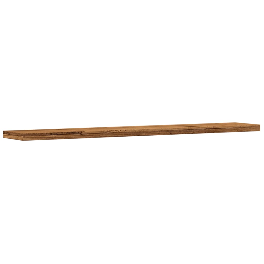 Mensole A Parete 4 Pz Legno Antico 60X20X1,5 Cm In Truciolato