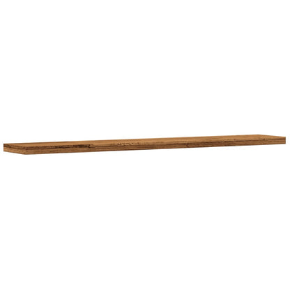 Mensole A Parete 4 Pz Legno Antico 60X20X1,5 Cm In Truciolato