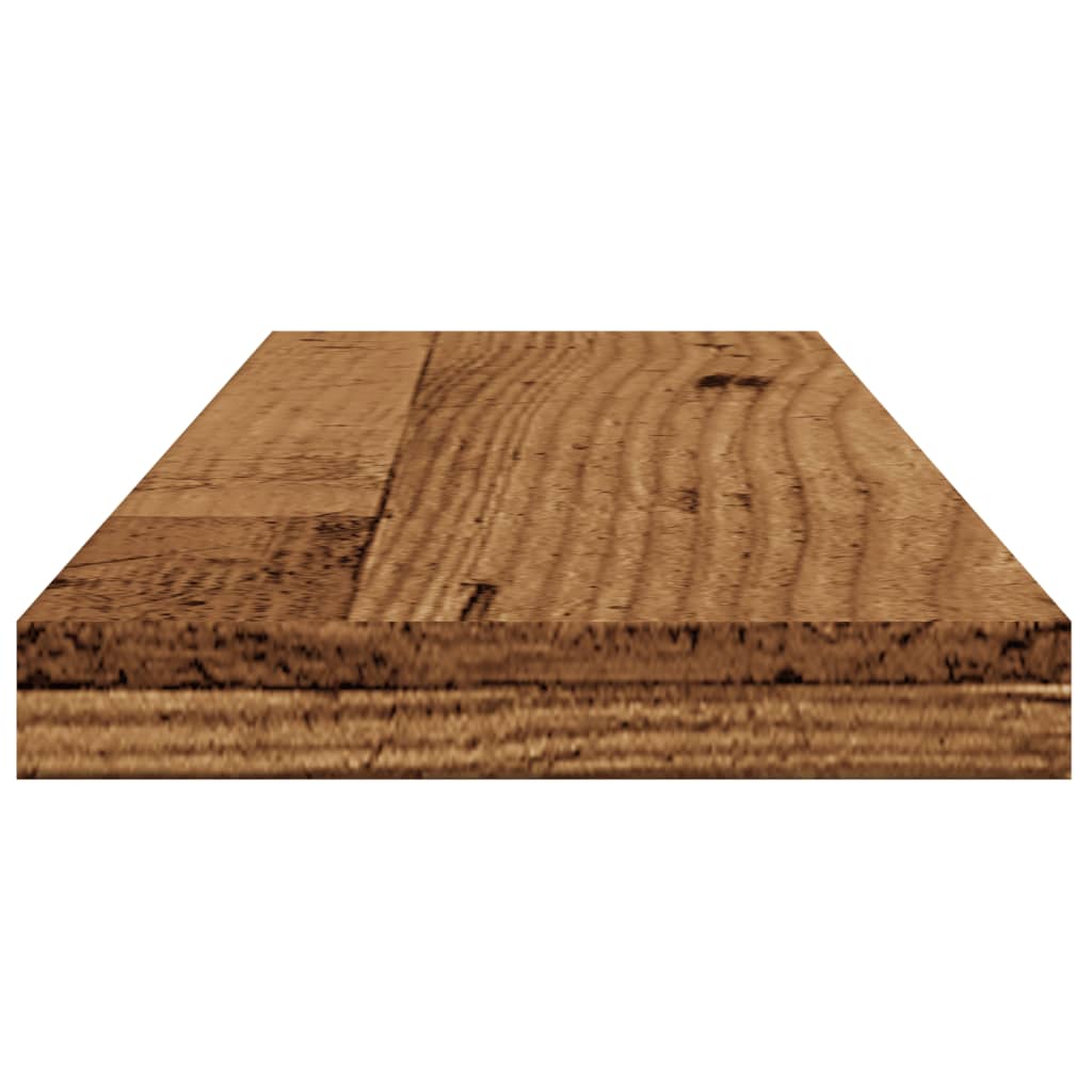Mensole A Parete 4 Pz Legno Antico 60X20X1,5 Cm In Truciolato