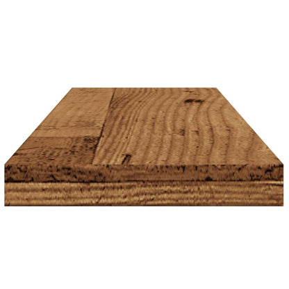 Mensole A Parete 4 Pz Legno Antico 60X20X1,5 Cm In Truciolato