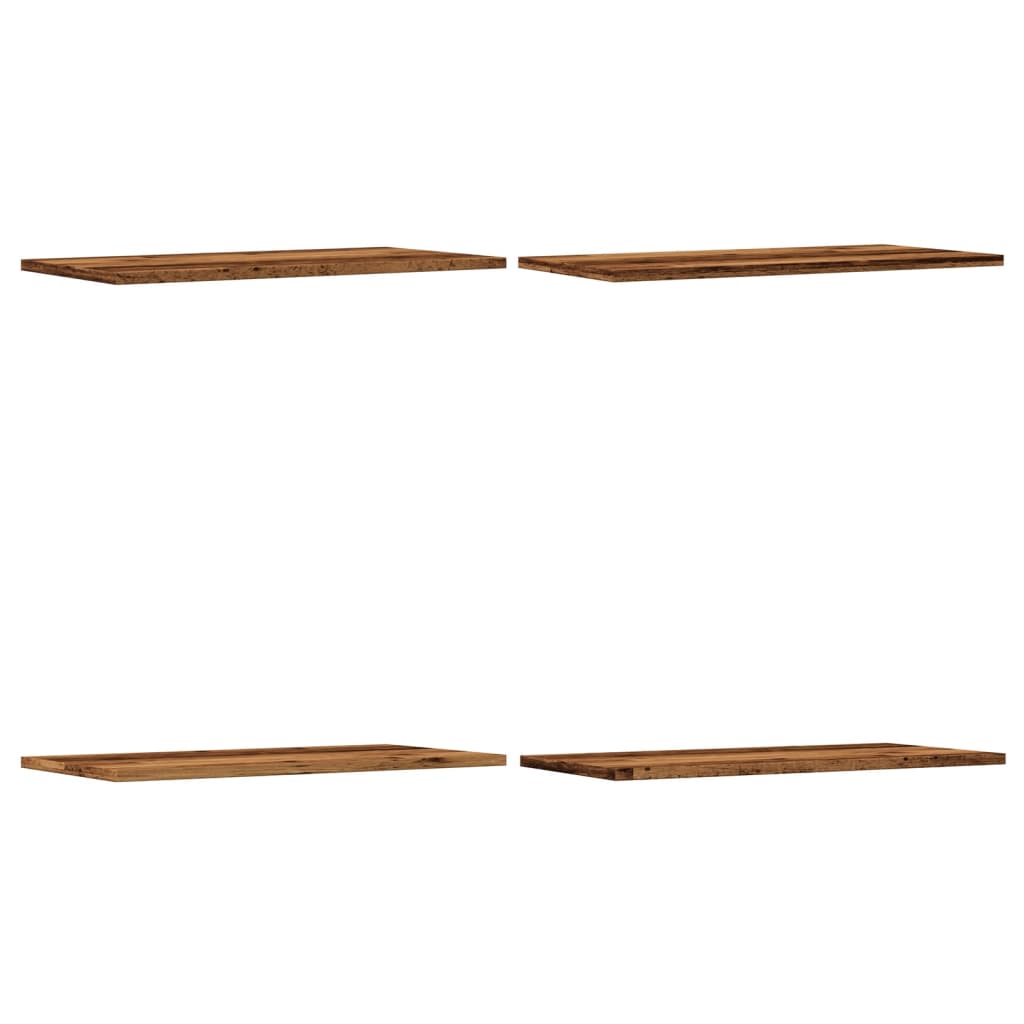 Mensole A Parete 4 Pz Legno Antico 60X30X1,5 Cm In Truciolato