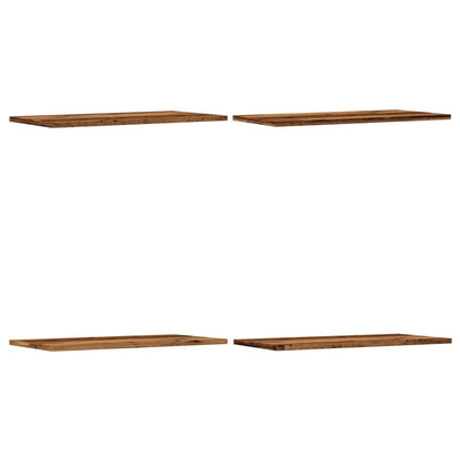 Mensole A Parete 4 Pz Legno Antico 60X30X1,5 Cm In Truciolato