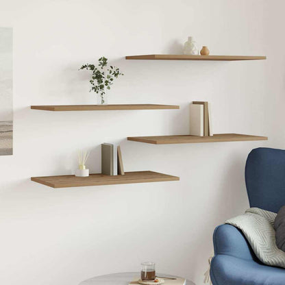 Mensole Parete 4Pz Rovere Artigianale 60X30X1,5Cm In Truciolato