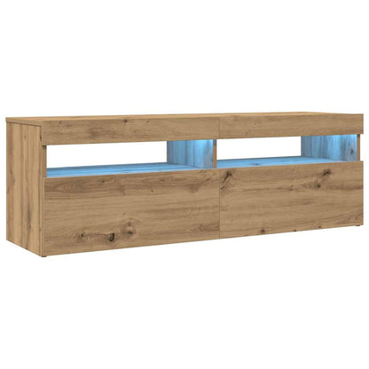 Mobile Porta Tv Con Led Artigianale 120X35X40 Cm Multistrato