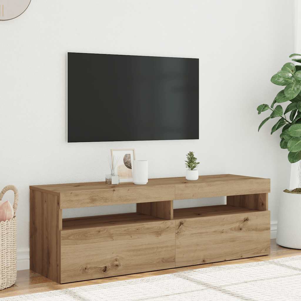 Mobile Porta Tv Con Led Artigianale 120X35X40 Cm Multistrato