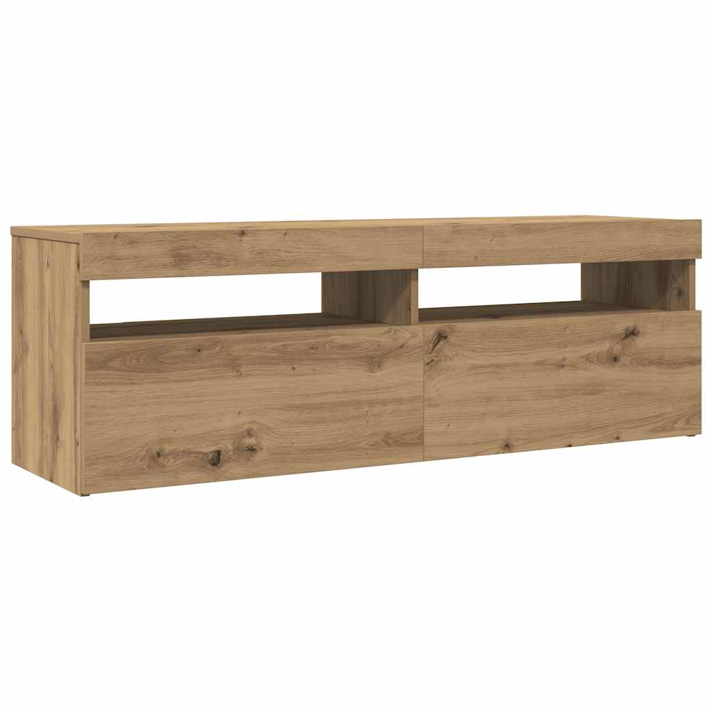 Mobile Porta Tv Con Led Artigianale 120X35X40 Cm Multistrato