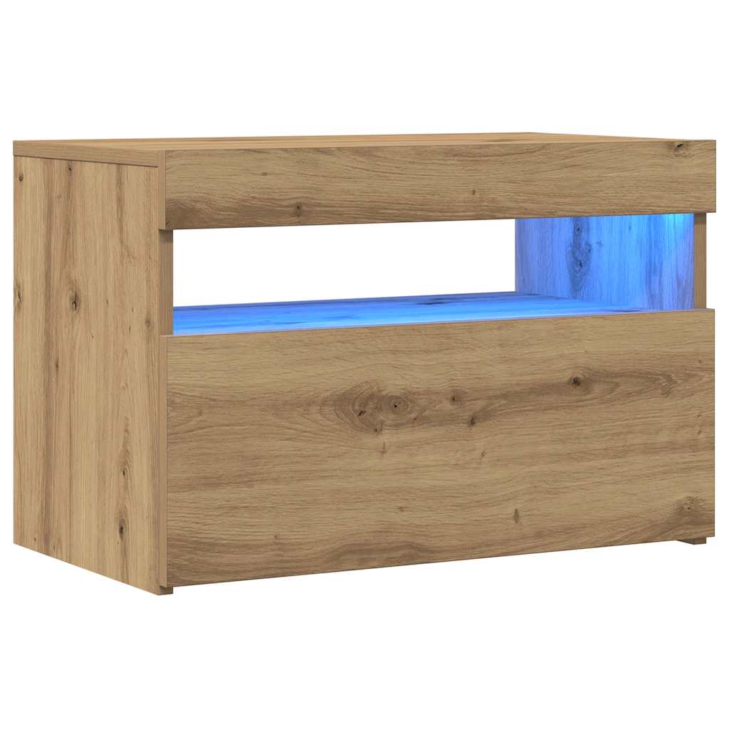 Mobili Porta Tv Con Led 2 Pz Artigianale In Legno Multistrato