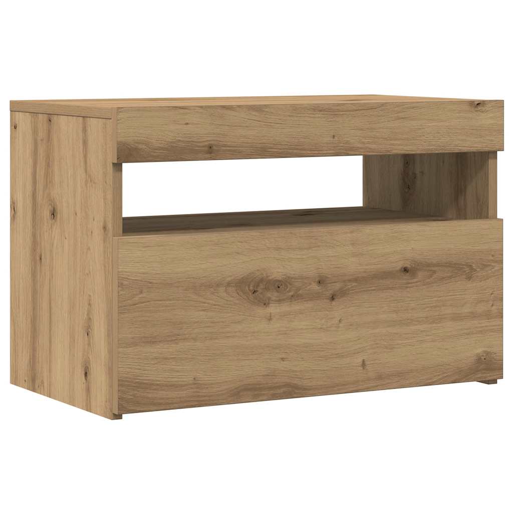 Mobili Porta Tv Con Led 2 Pz Artigianale In Legno Multistrato