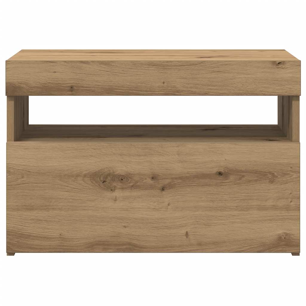Mobili Porta Tv Con Led 2 Pz Artigianale In Legno Multistrato