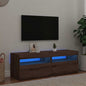 Mobili Porta Tv Con Led 2 Pz Artigianale In Legno Multistrato