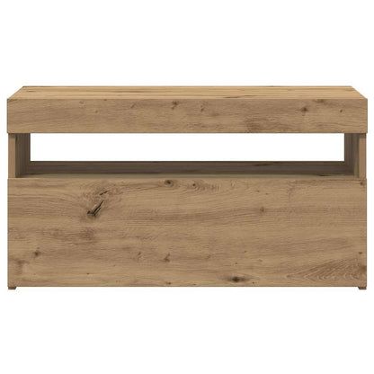 Mobile Porta Tv Con Led Artigianale 75X35X40 Cm Multistrato