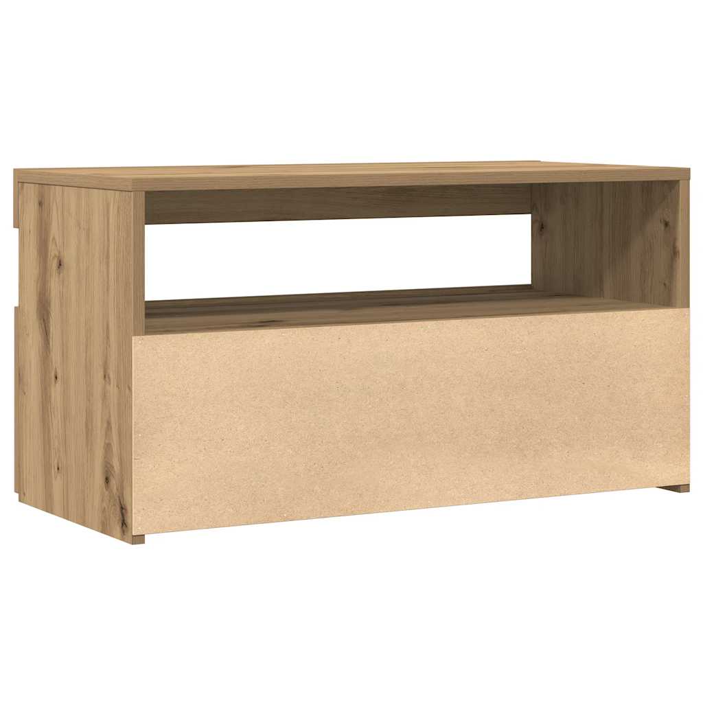 Mobile Porta Tv Con Led Artigianale 75X35X40 Cm Multistrato