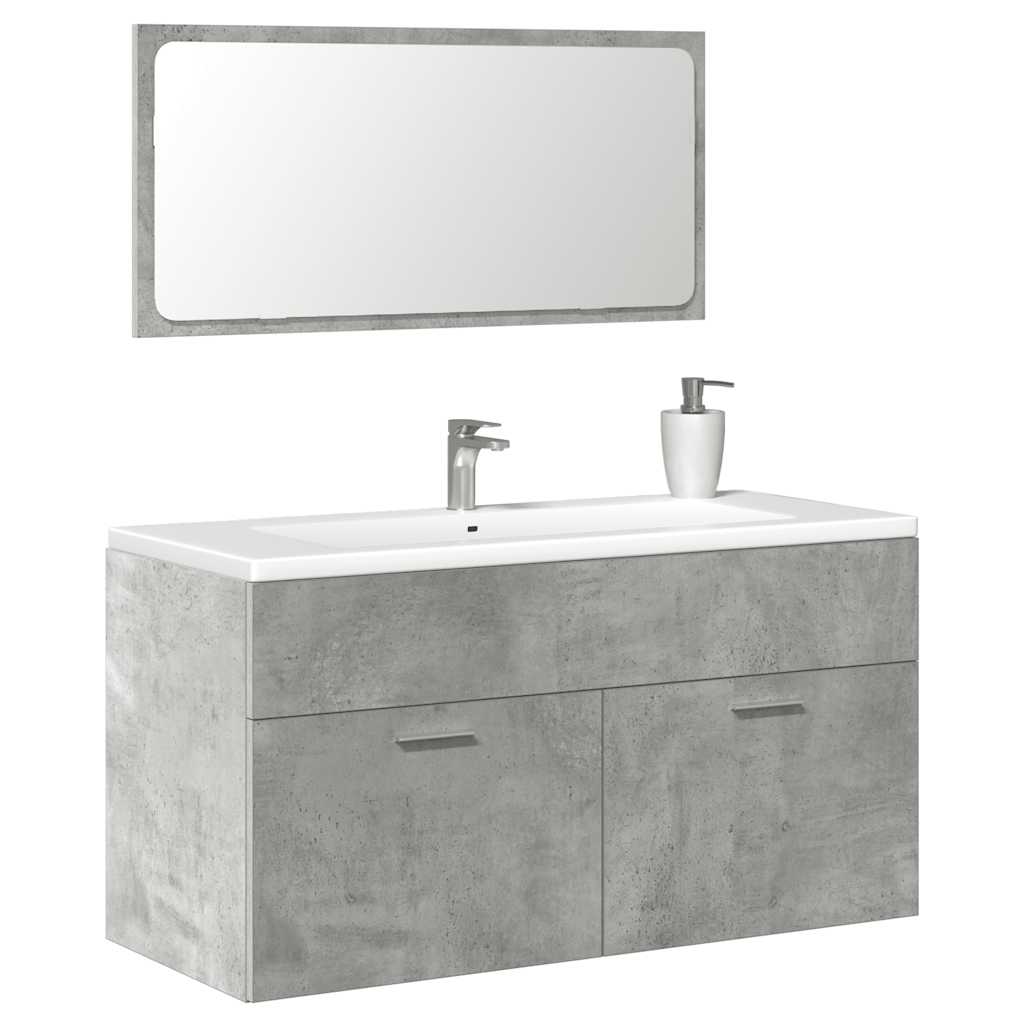Set Mobili Da Bagno 2 Pz In Legno Multistrato