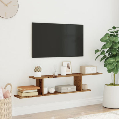Scaffale Tv Parete 125X18X23 Cm Legno Multistrato