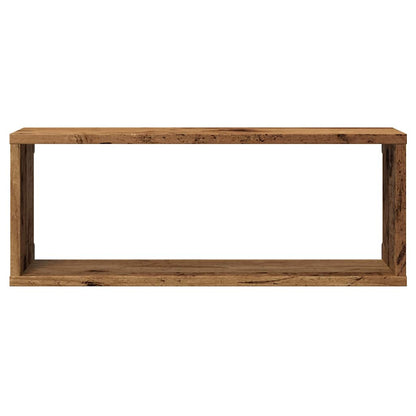 Mensole A Cubo Muro 2 Pz In Truciolato Legno Antico