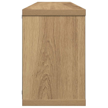 Mensole Parete A Cubo 2 Pz Artigianale 30X15X30 Cm Truciolato Rovere Artigianale